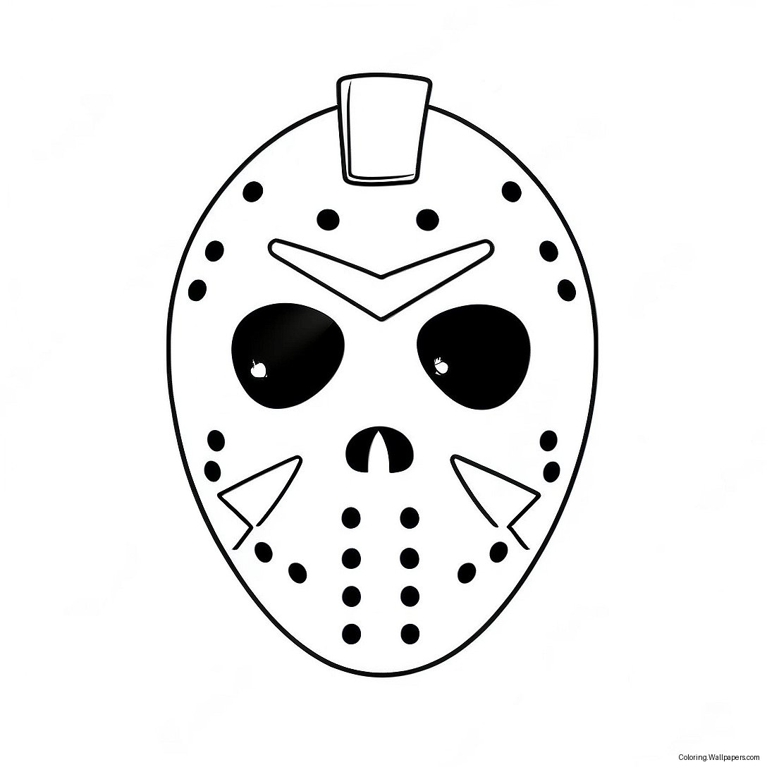 Jason Voorhees Klassische Maske Ausmalbild 44113