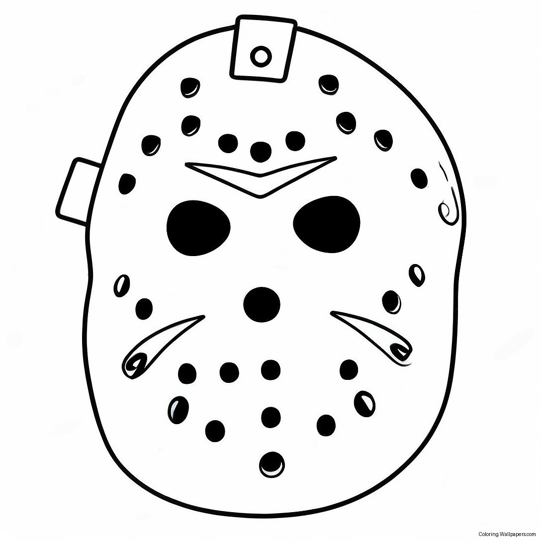 Jason Voorhees Klassisk Maske Malebog 44116