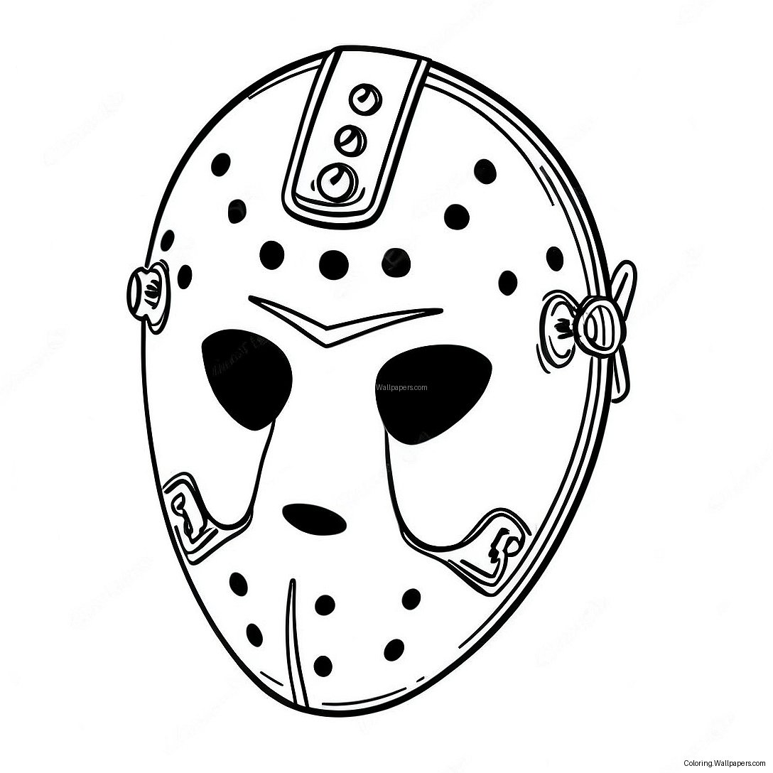 Jason With A Cool Mask Coloring Page 45099