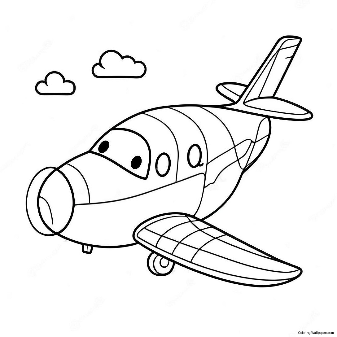 Jay Jay The Jet Plane Flying High Coloring Page 37376