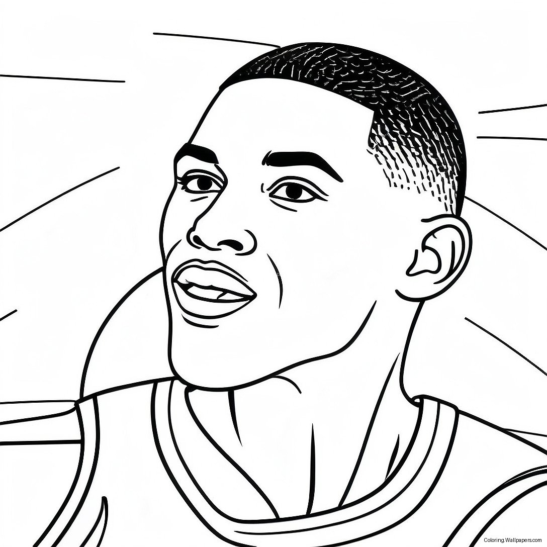 Page À Colorier De Jayson Tatum En Action 12425