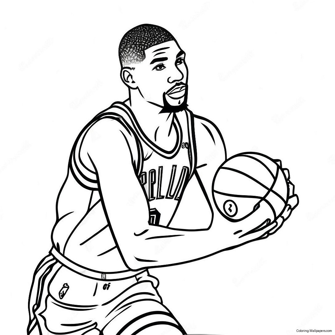 Page À Colorier De Jayson Tatum En Action 12428