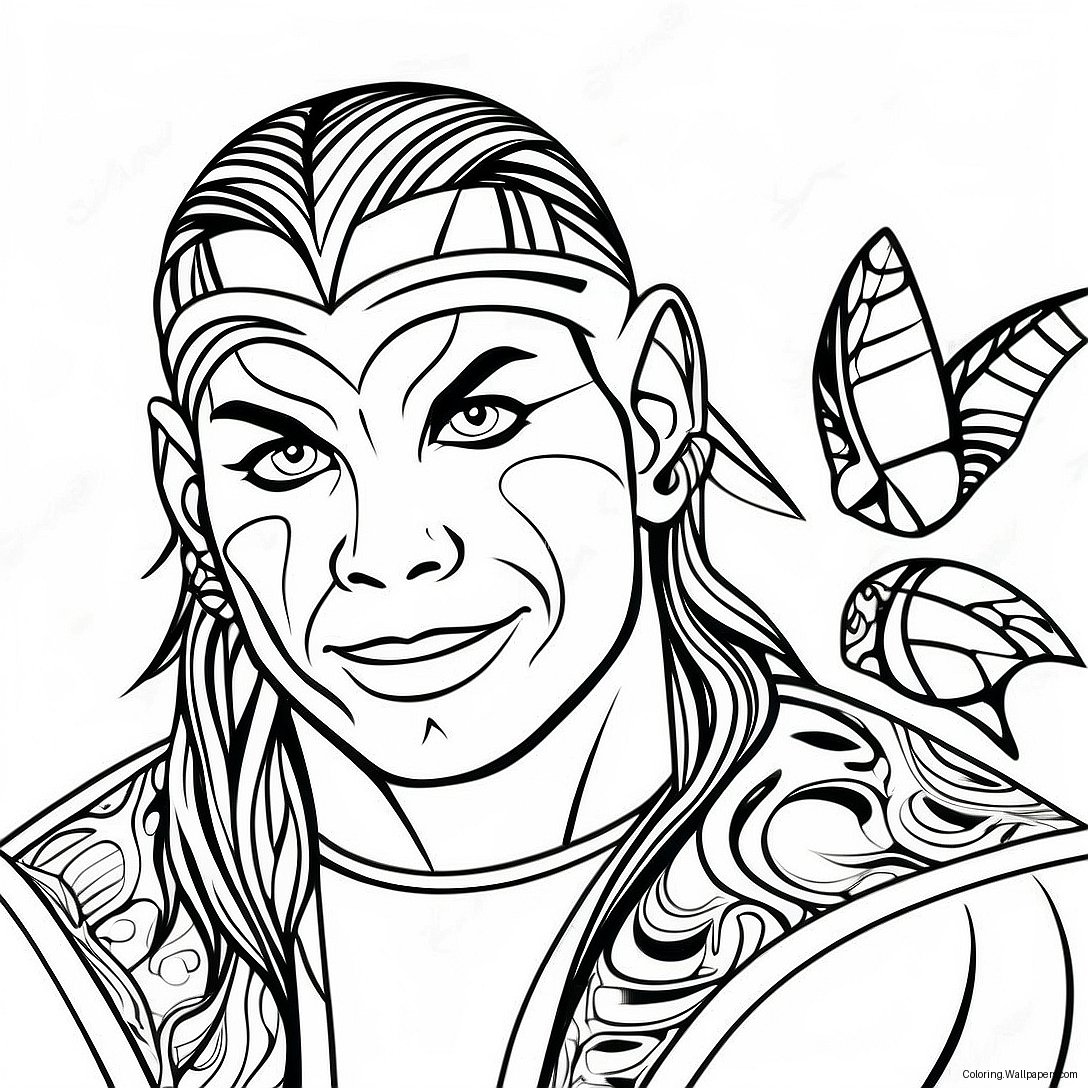 Jeff Hardy With Colorful Hair Coloring Page 57880