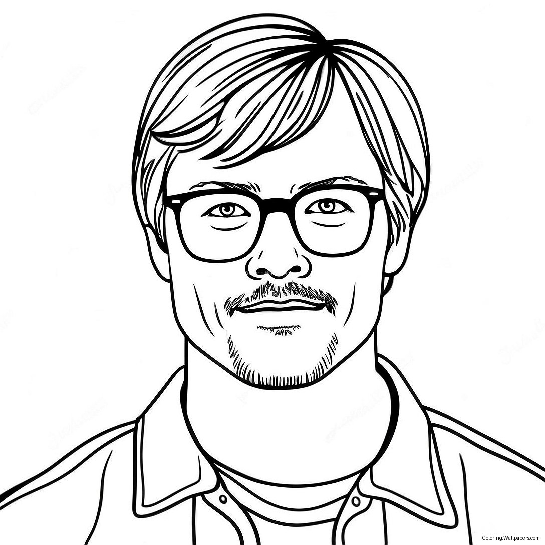 Página Para Colorir Do Retrato De Jeffrey Dahmer 58293