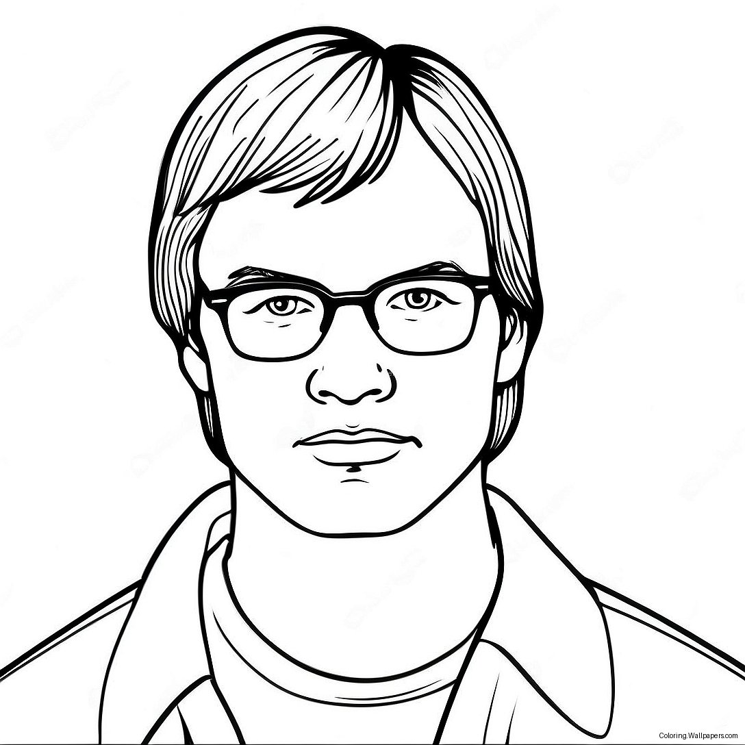 Page À Colorier Du Portrait De Jeffrey Dahmer 58294