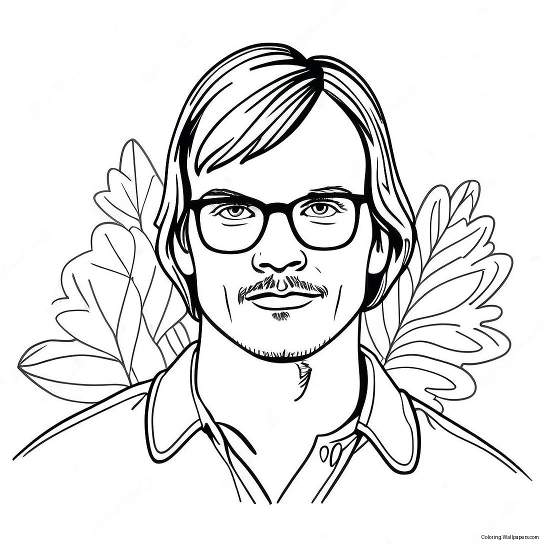 Pagina De Colorat Portret Jeffrey Dahmer 58295