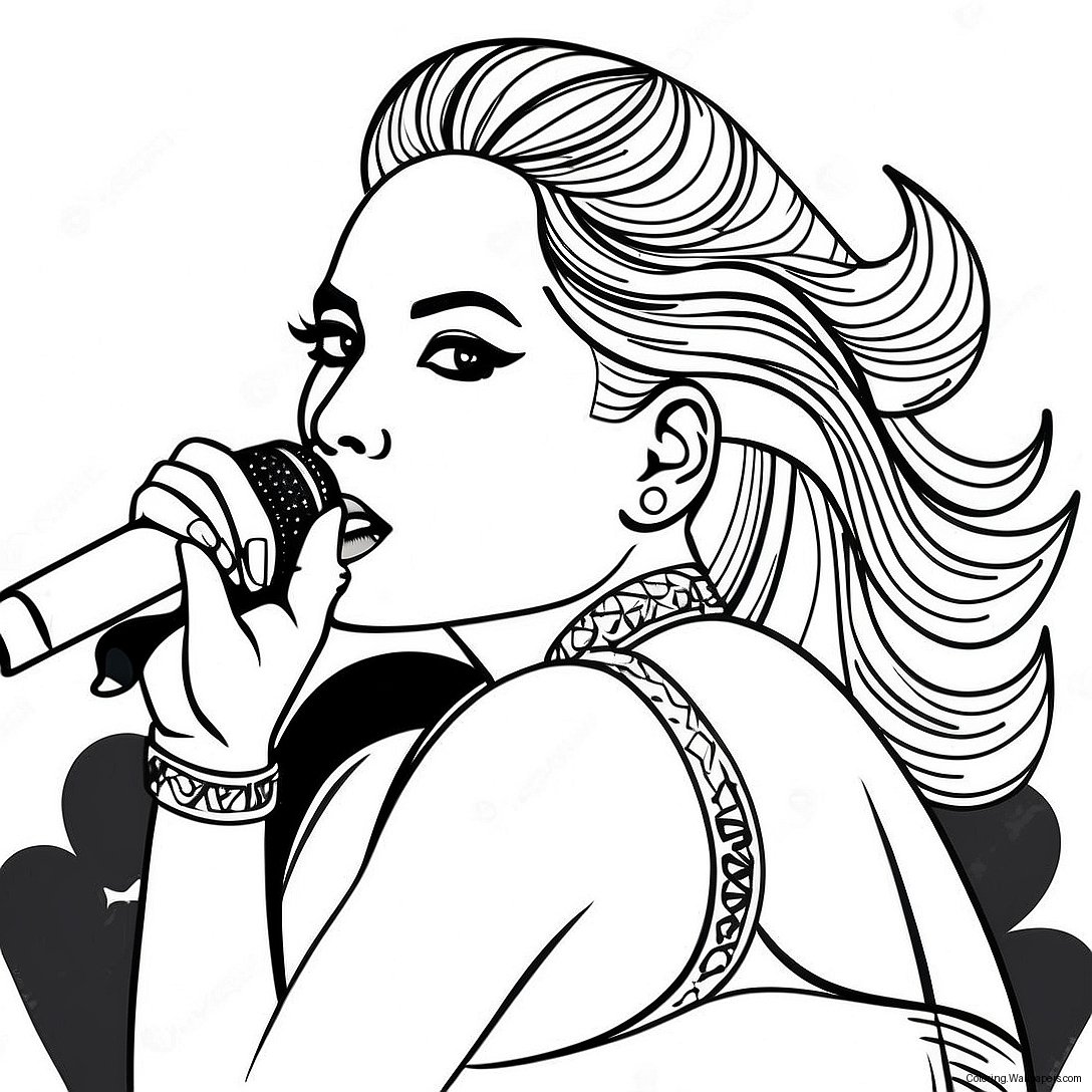 Jennifer Lopez Auftritt Auf Der Bühne Ausmalbild 38104