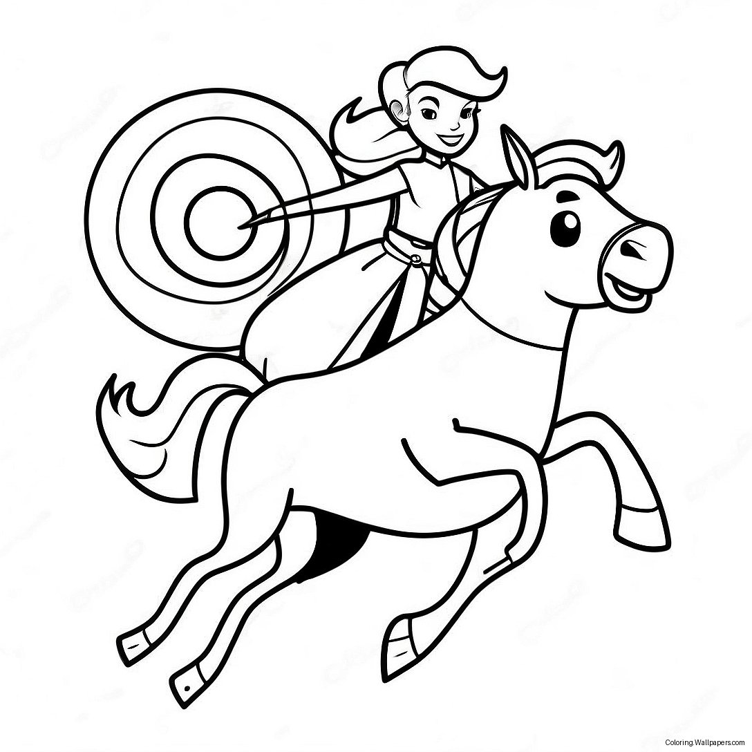 Jessie Riding Bullseye Coloring Page 29063