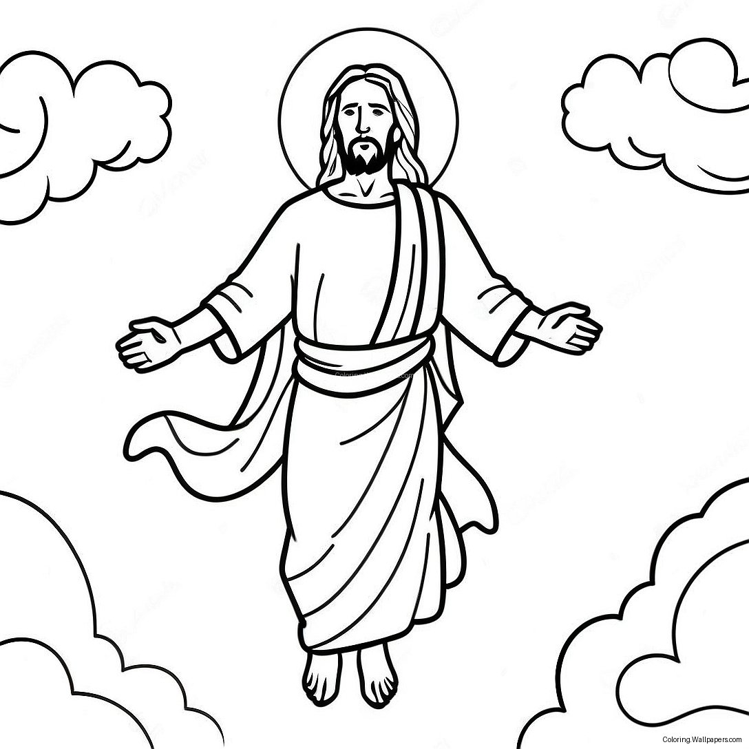 Jesus Ascension Coloring Page 38772