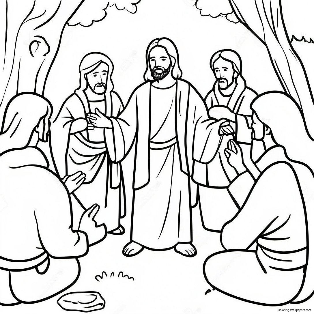 Jesus Teaching The Disciples Coloring Page 25626