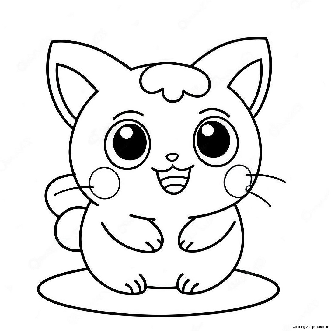 Jigglypuff Adorable Sleepy Coloring Page 11342