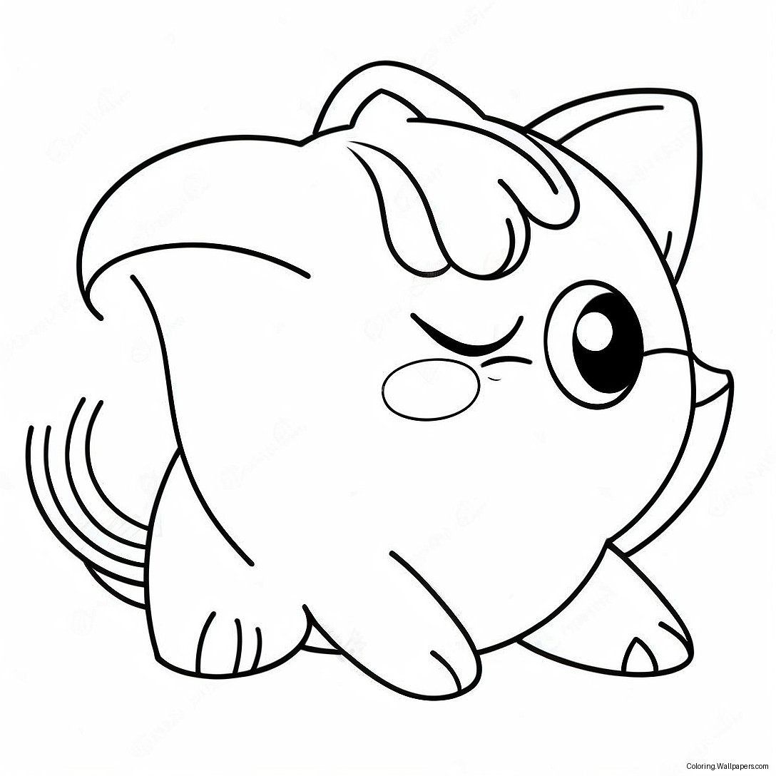 Jigglypuff Adorable Sleepy Coloring Page 11343