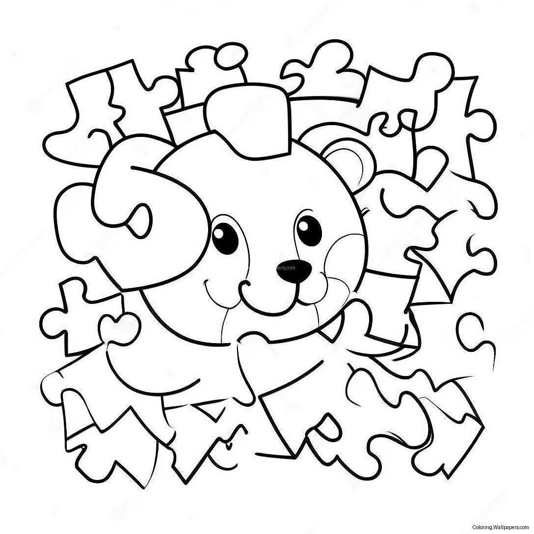 Jigsaw Coloring Page For Kids 23185