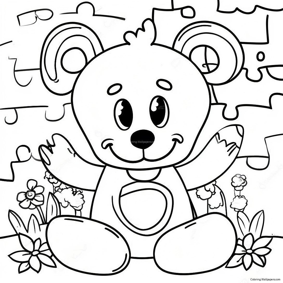 Jigsaw Coloring Page For Kids 23186