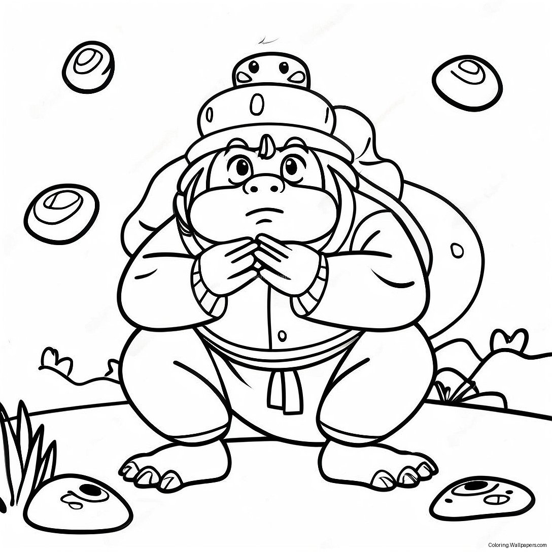 Jiraiya Summoning Toads Coloring Page 48625