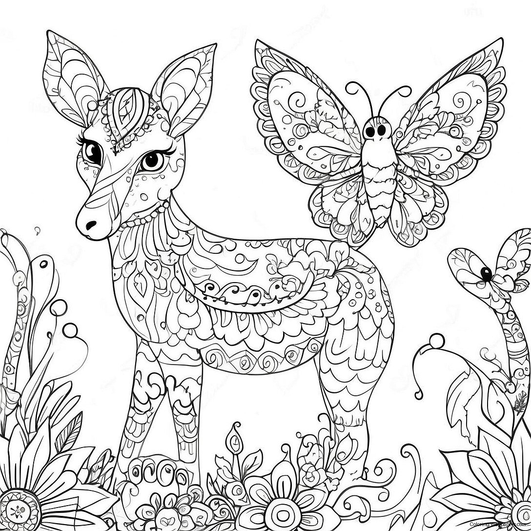 Johanna Basford 2017 Calendar Whimsical Animals Coloring Page 38358