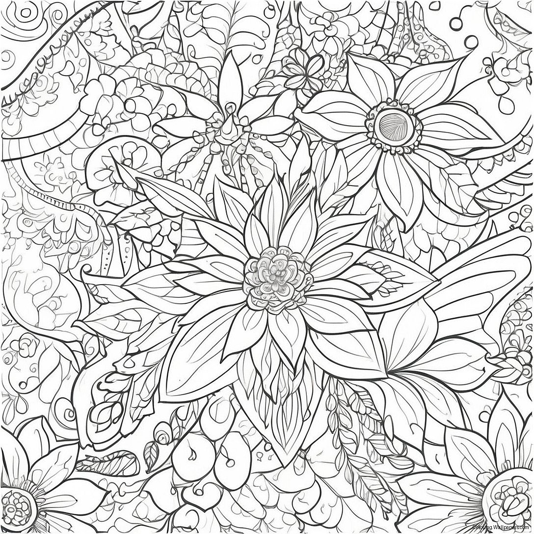 Johanna Basford Floral Fantasy Coloring Page 24264