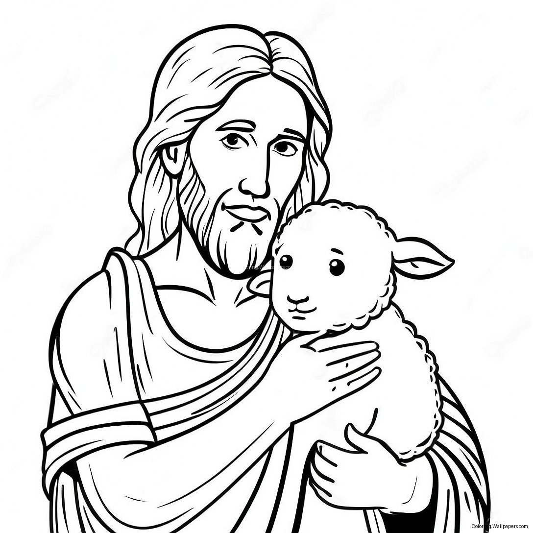 John The Baptist With Lamb Coloring Page 25129