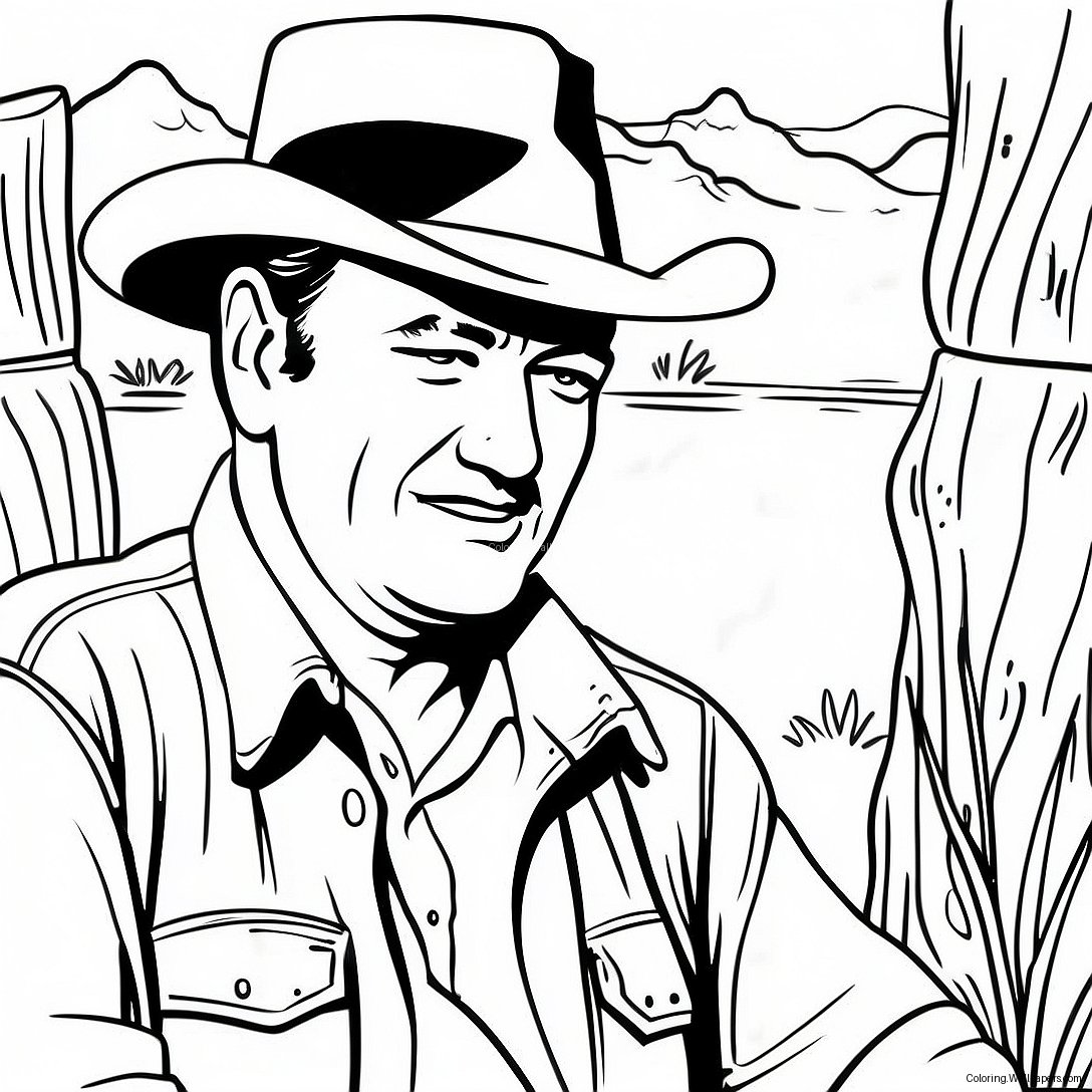 John Wayne Coloring Page 32285