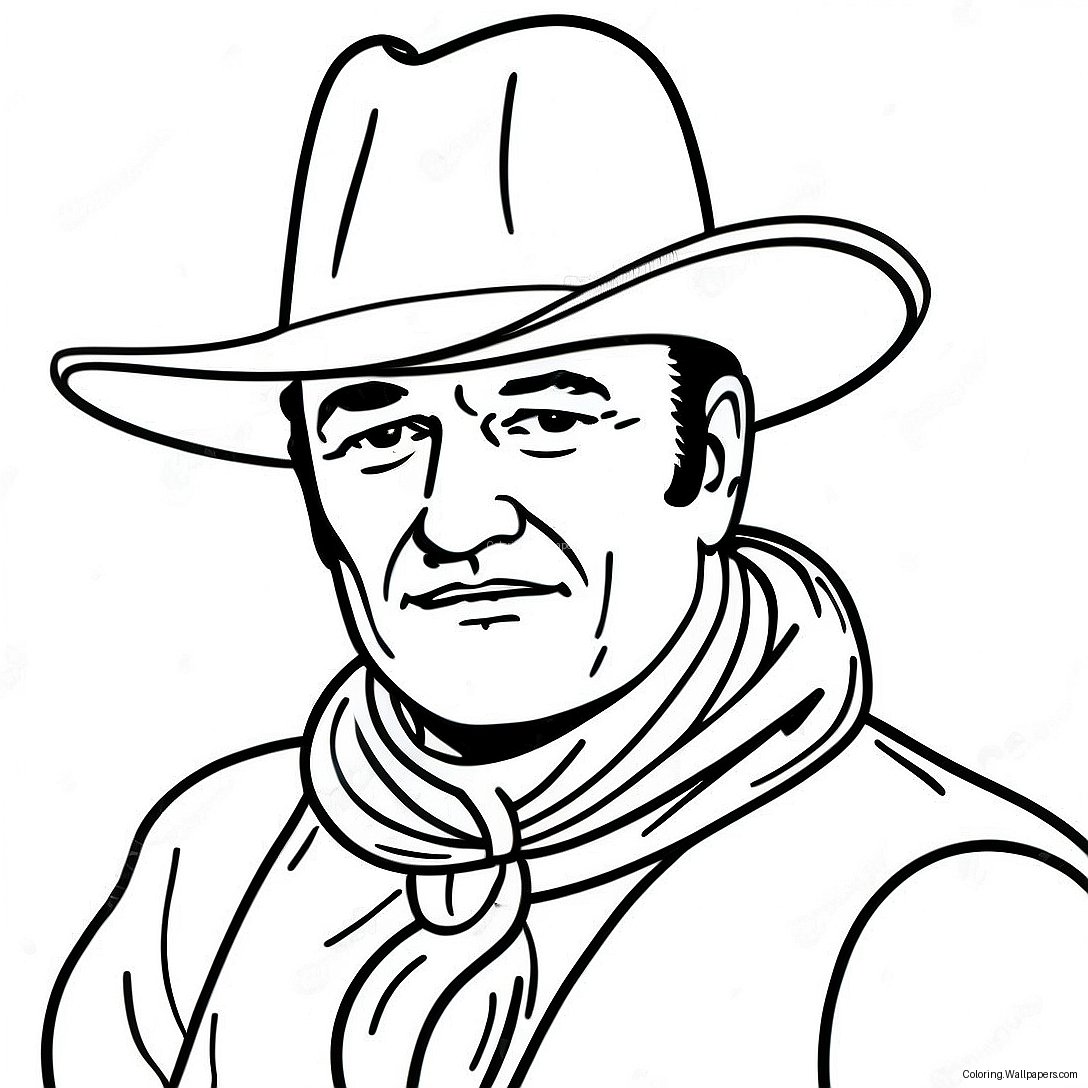 John Wayne Coloring Page 32287