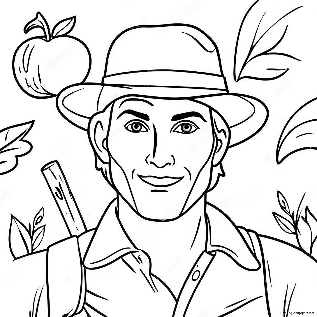 Johnny Appleseed Coloring Page 42790