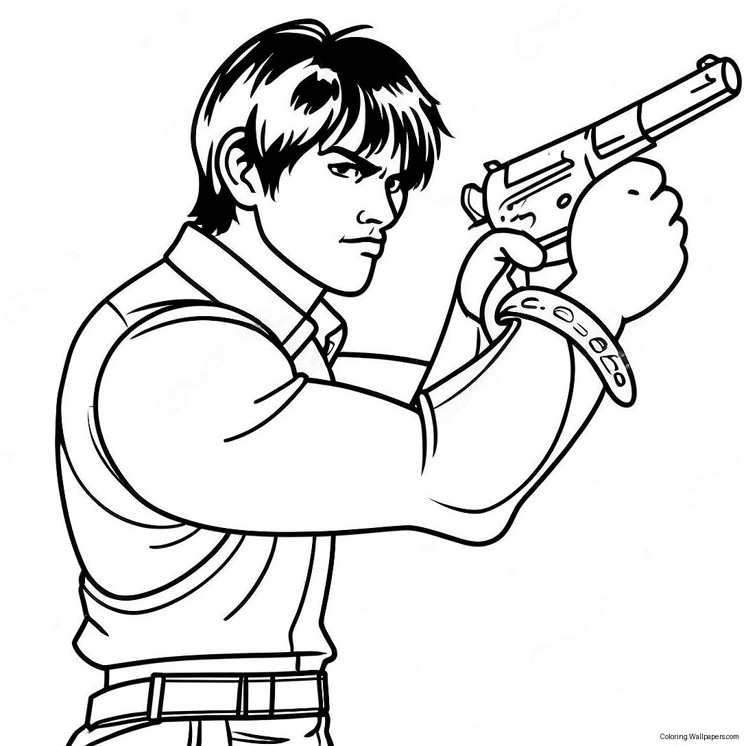 Johnny Cade In Action Coloring Page 15884