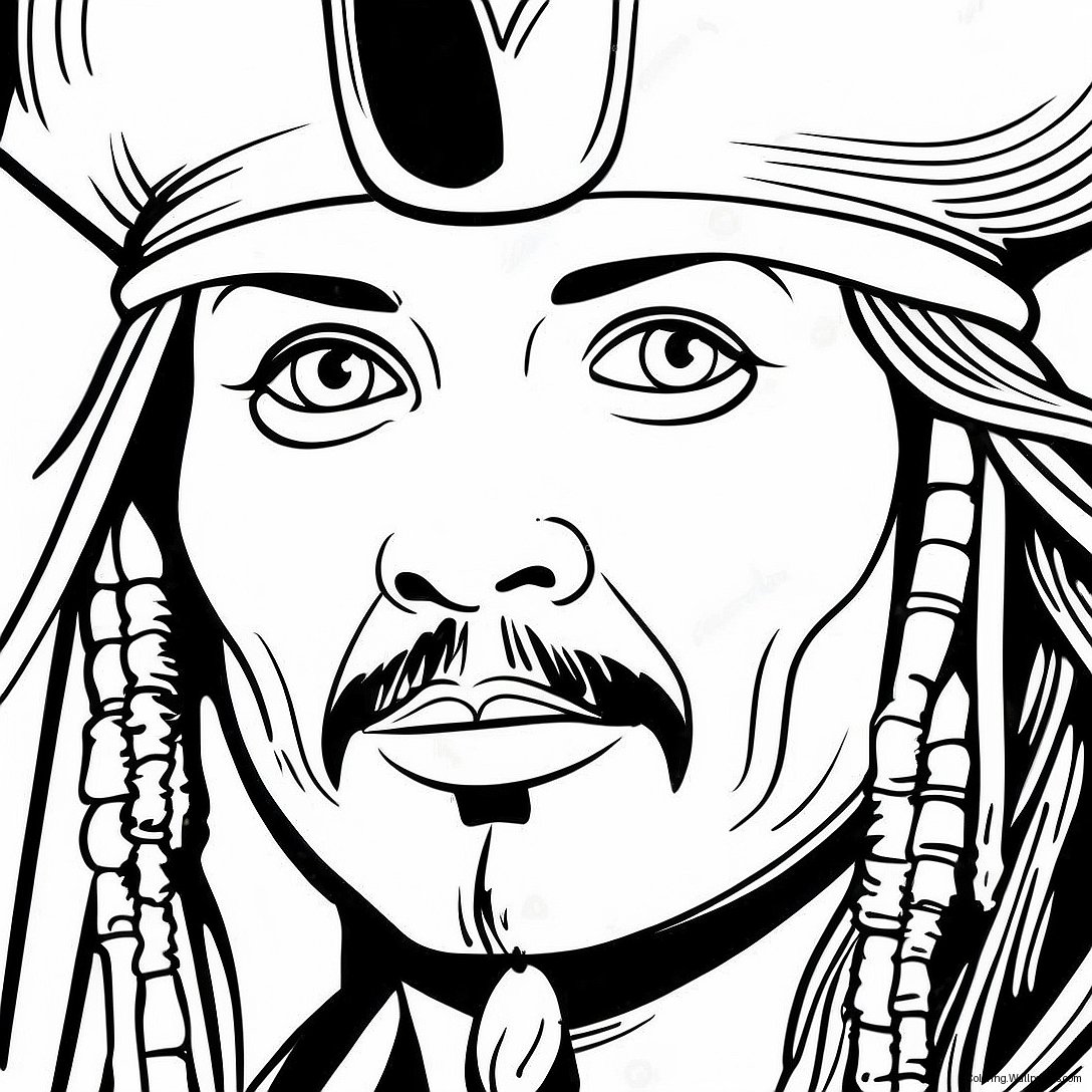 Johnny Depp As Captain Jack Sparrow Coloring Page 39987