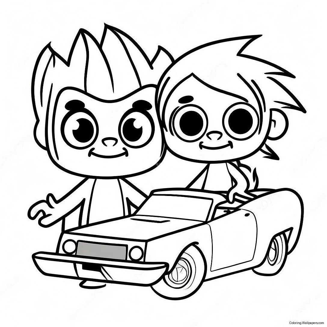 Johnny Test And Dukey Adventure Coloring Page 20675