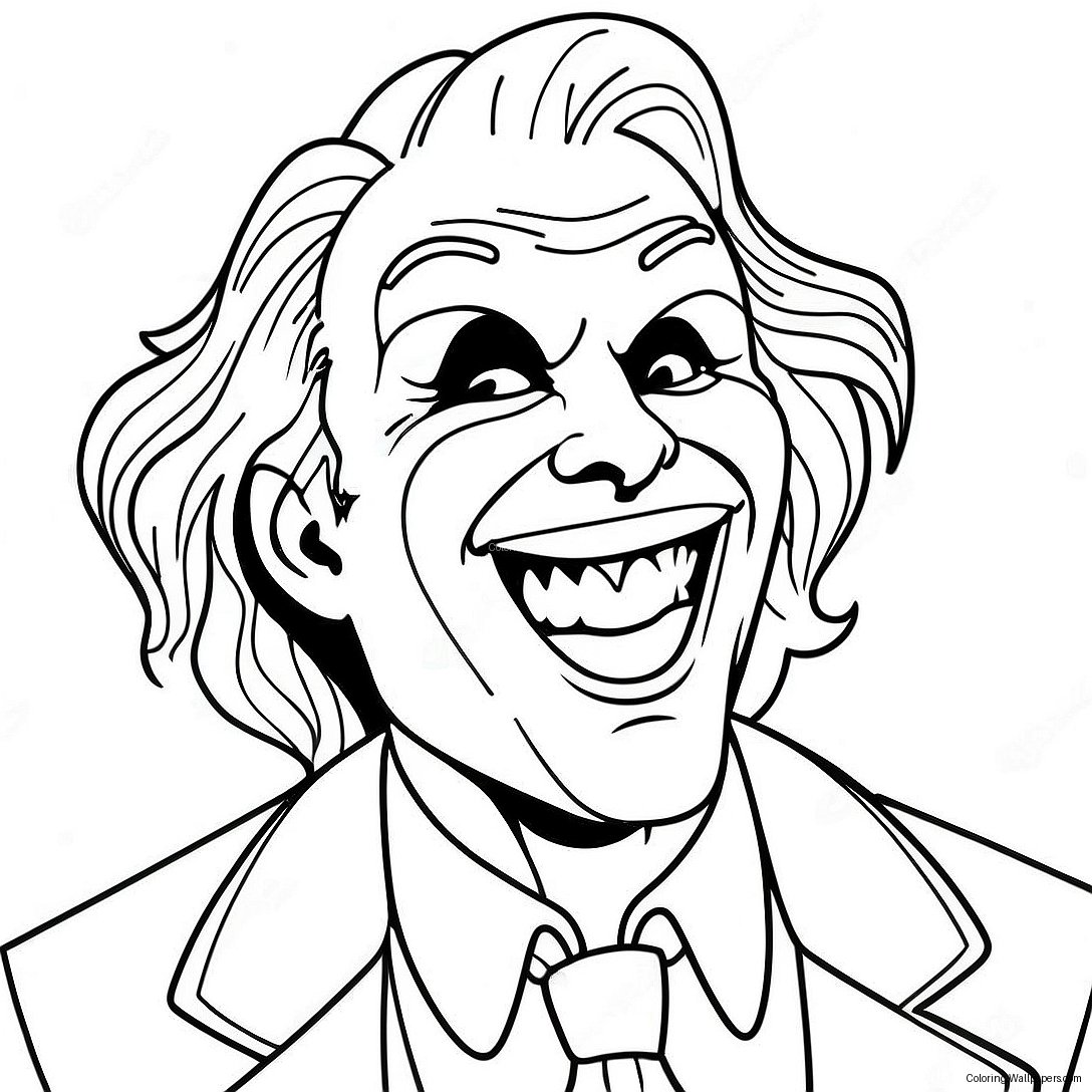 Joker Laughing Coloring Page 47040