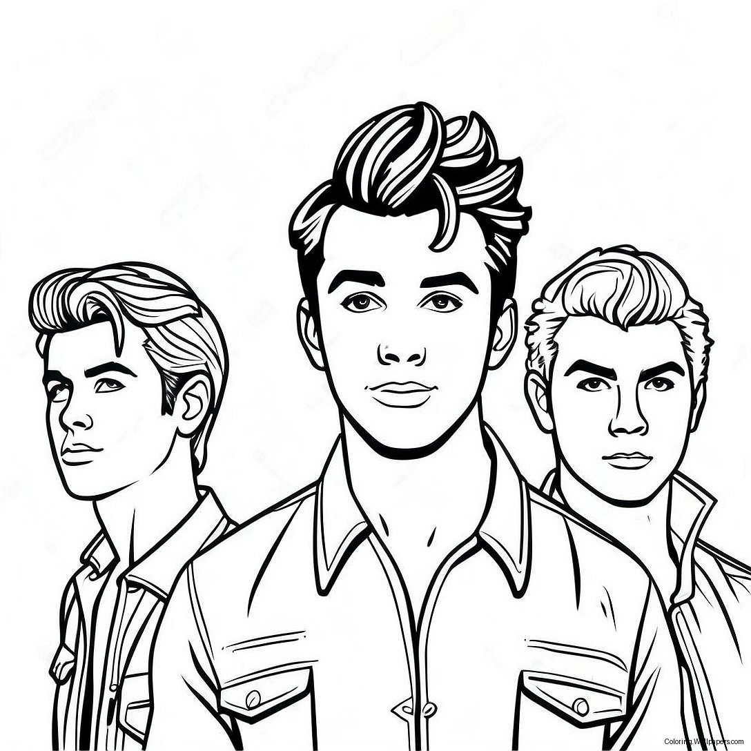 Jonas Brothers Coloring Page 33600