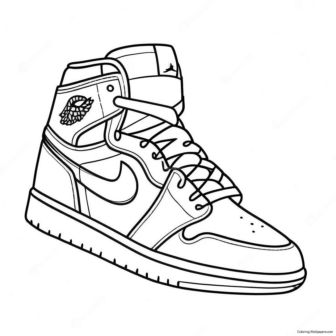 Jordan 1 Sneaker Ausmalbild 12108