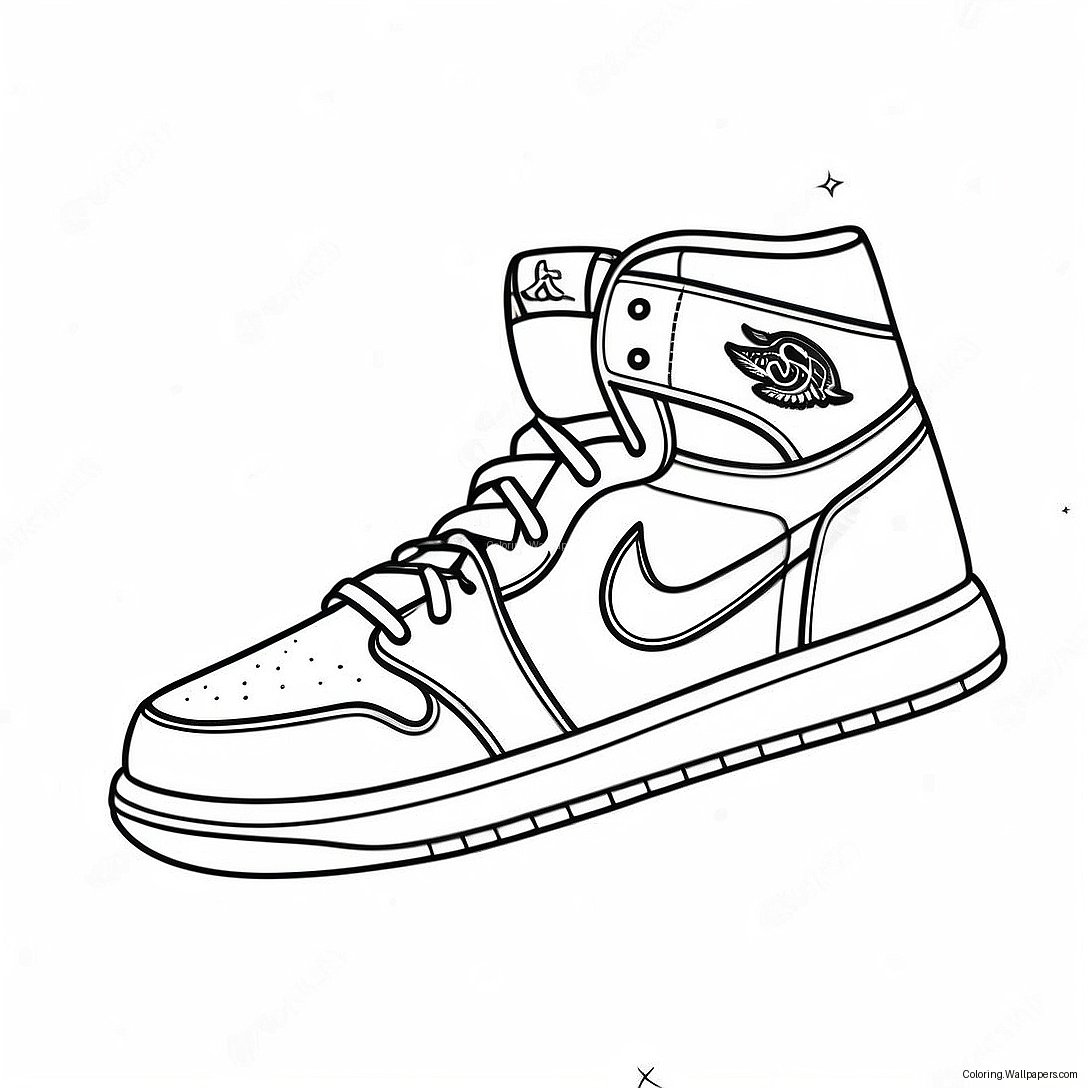 Jordan 1 Sneaker Ausmalbild 2366