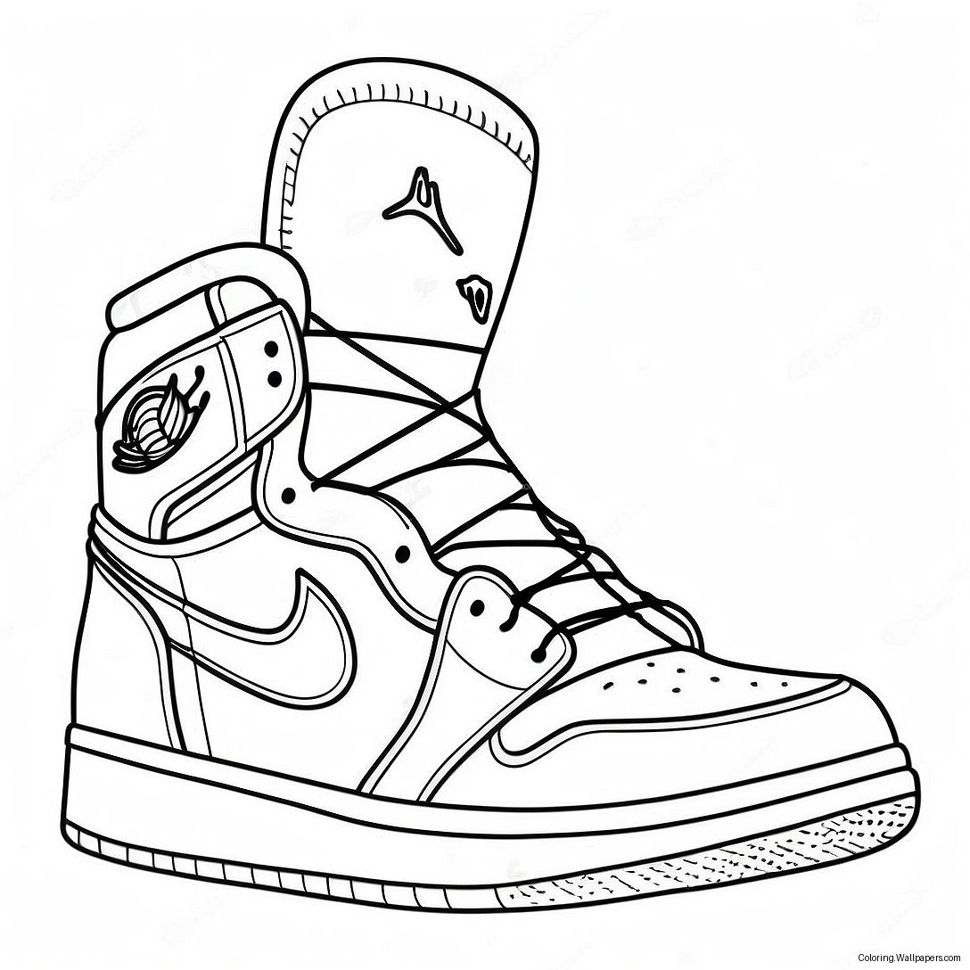 Jordan 1 Sneaker Coloring Page 2367