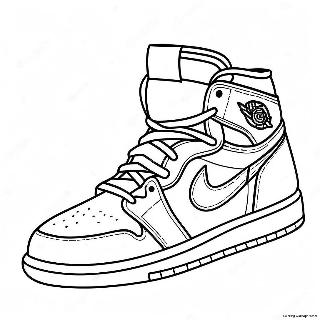 Jordan 1 Sneaker Ausmalbild 2368