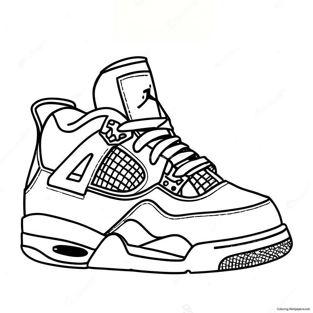 Jordan 4 Sneakers Färgläggningssida 1294