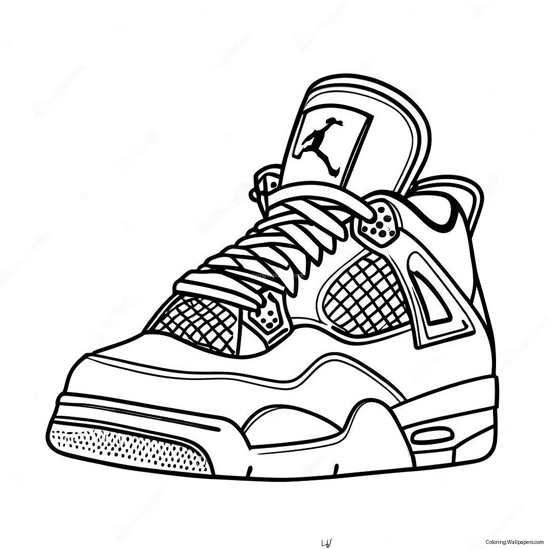 Jordan 4 Sneakers Färgläggningssida 1295