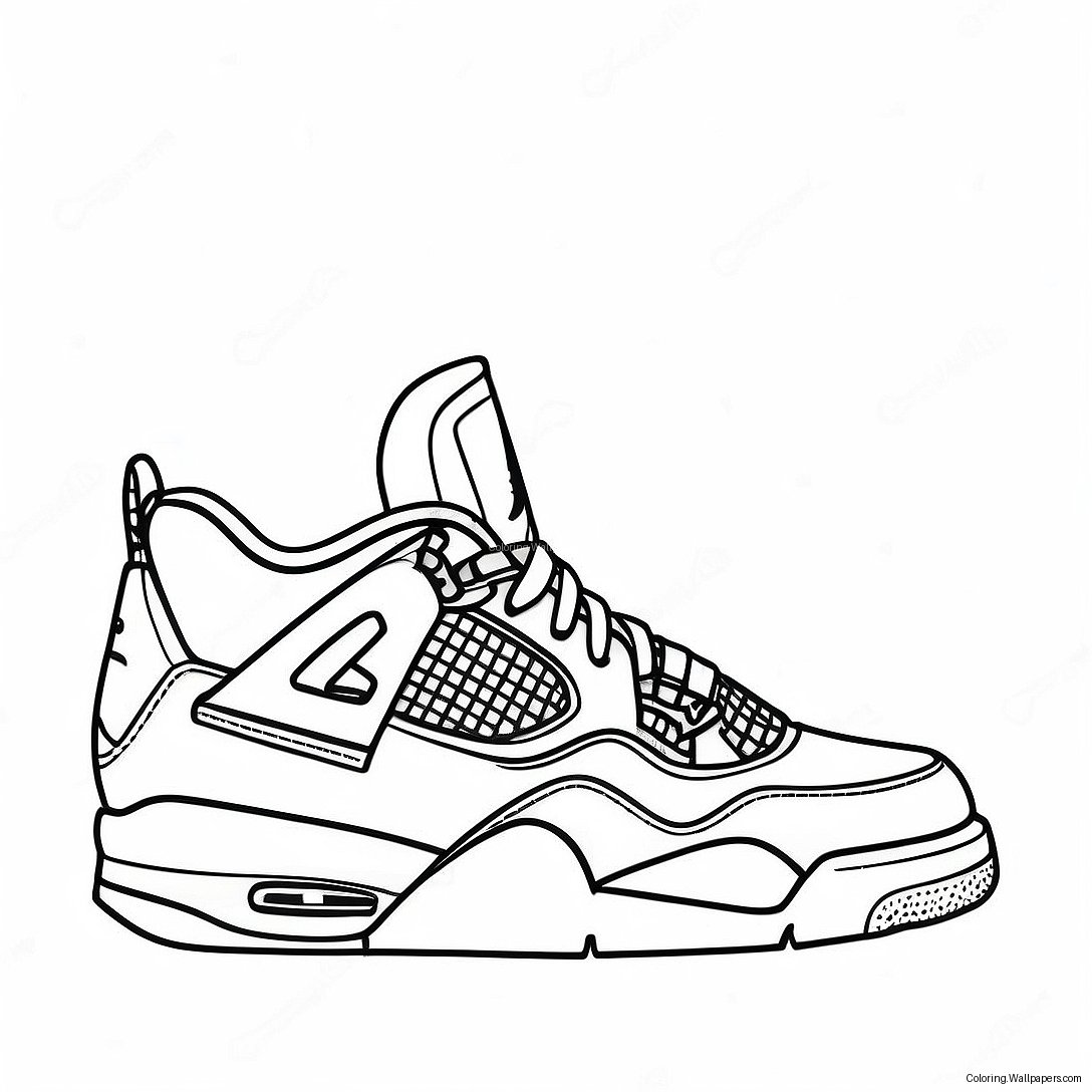 Jordan 4 Sneakers Färgläggningssida 1296