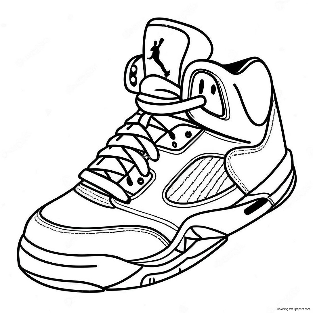 Jordan 5 Sneakers Skitse Malebog 23835