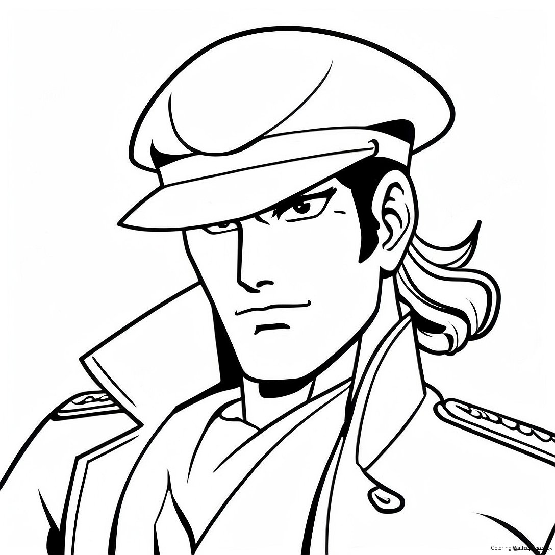 Jotaro Kujo In Action Coloring Page 26876