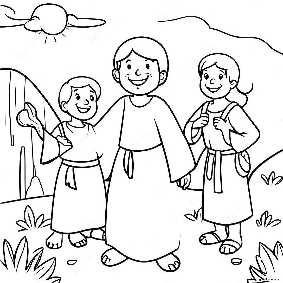 Joyful Bible Story Coloring Page 31584