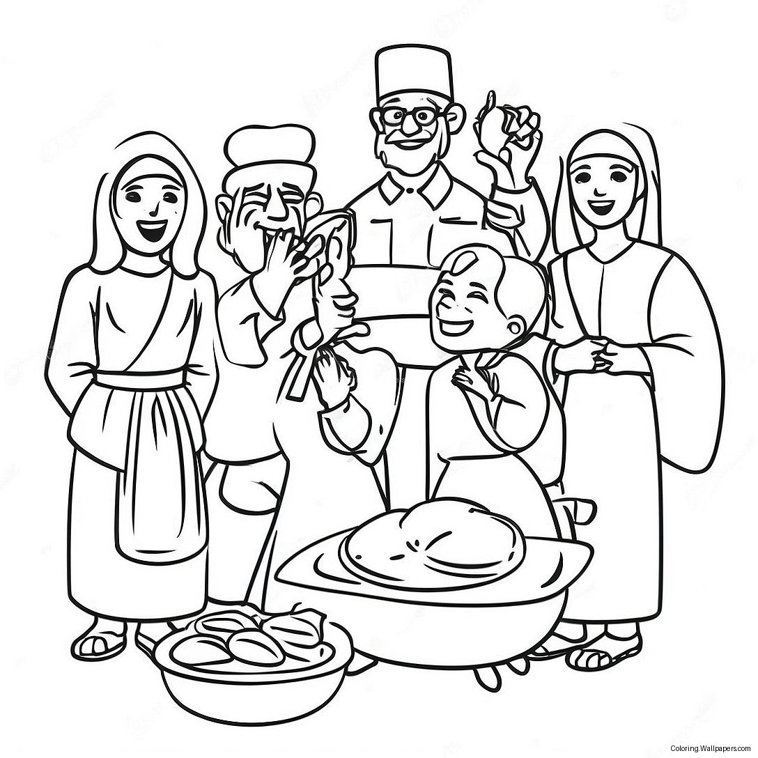 Joyful First Passover Celebration Coloring Page 38849