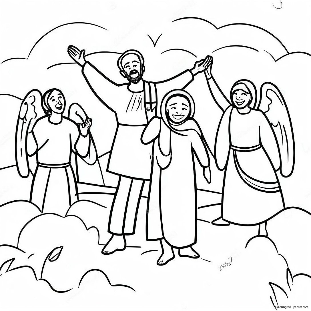 Joyful Salvation Scene Coloring Page 35786