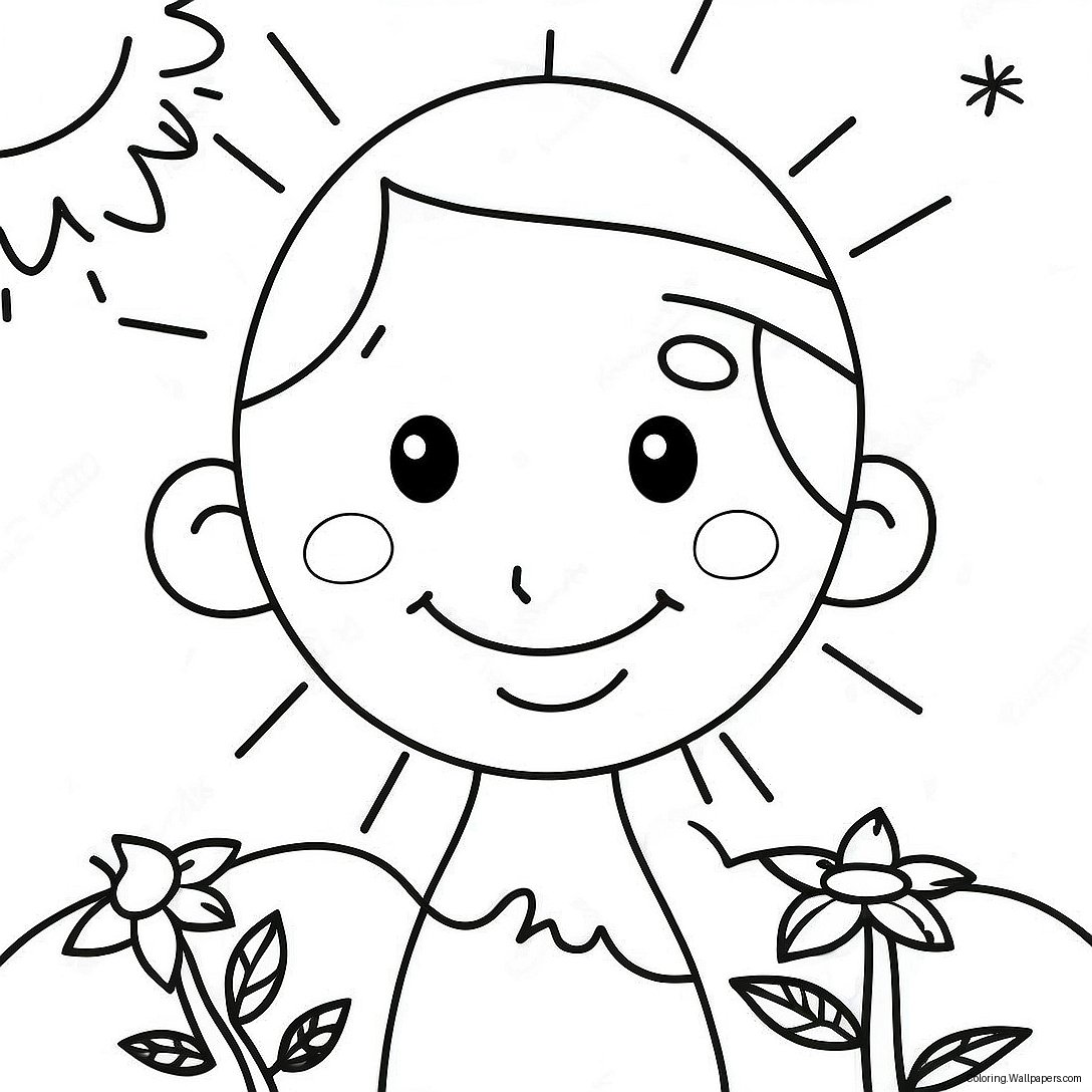 Joyful Sunshine Coloring Page 20242