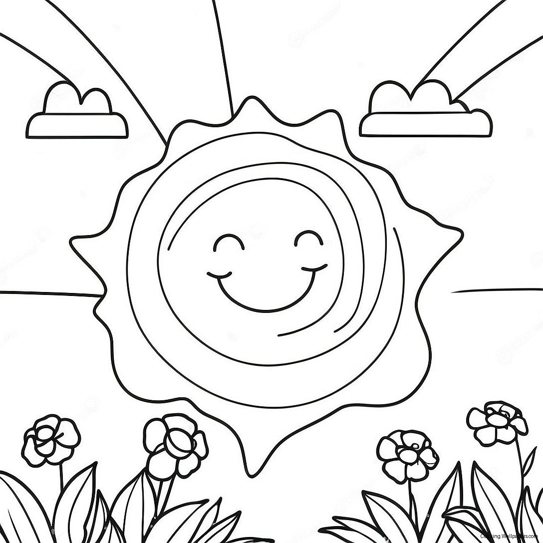 Joyful Sunshine Coloring Page 20243