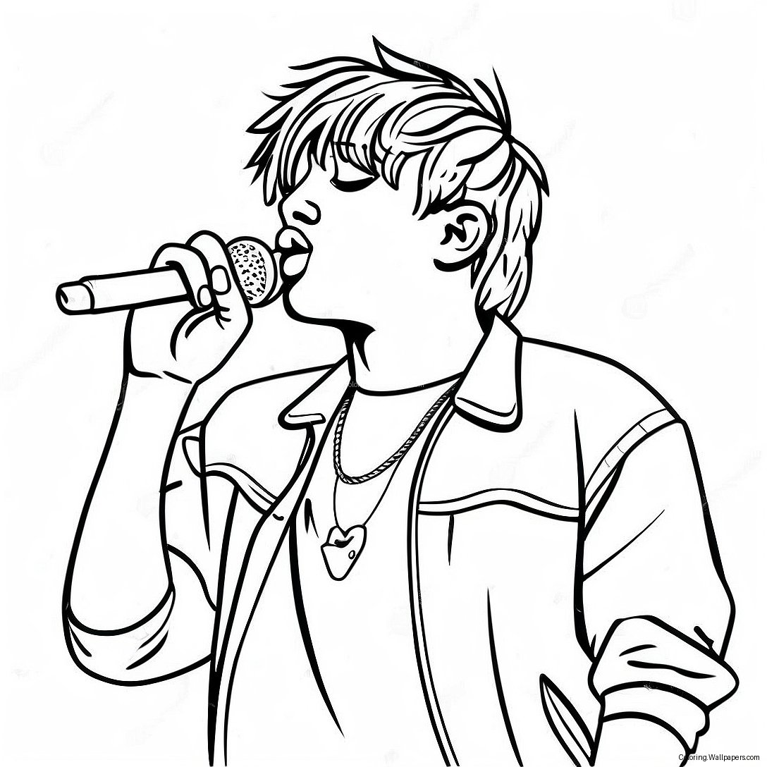 Pagina Da Colorare Juice Wrld Che Si Esibisce Sul Palco 7953