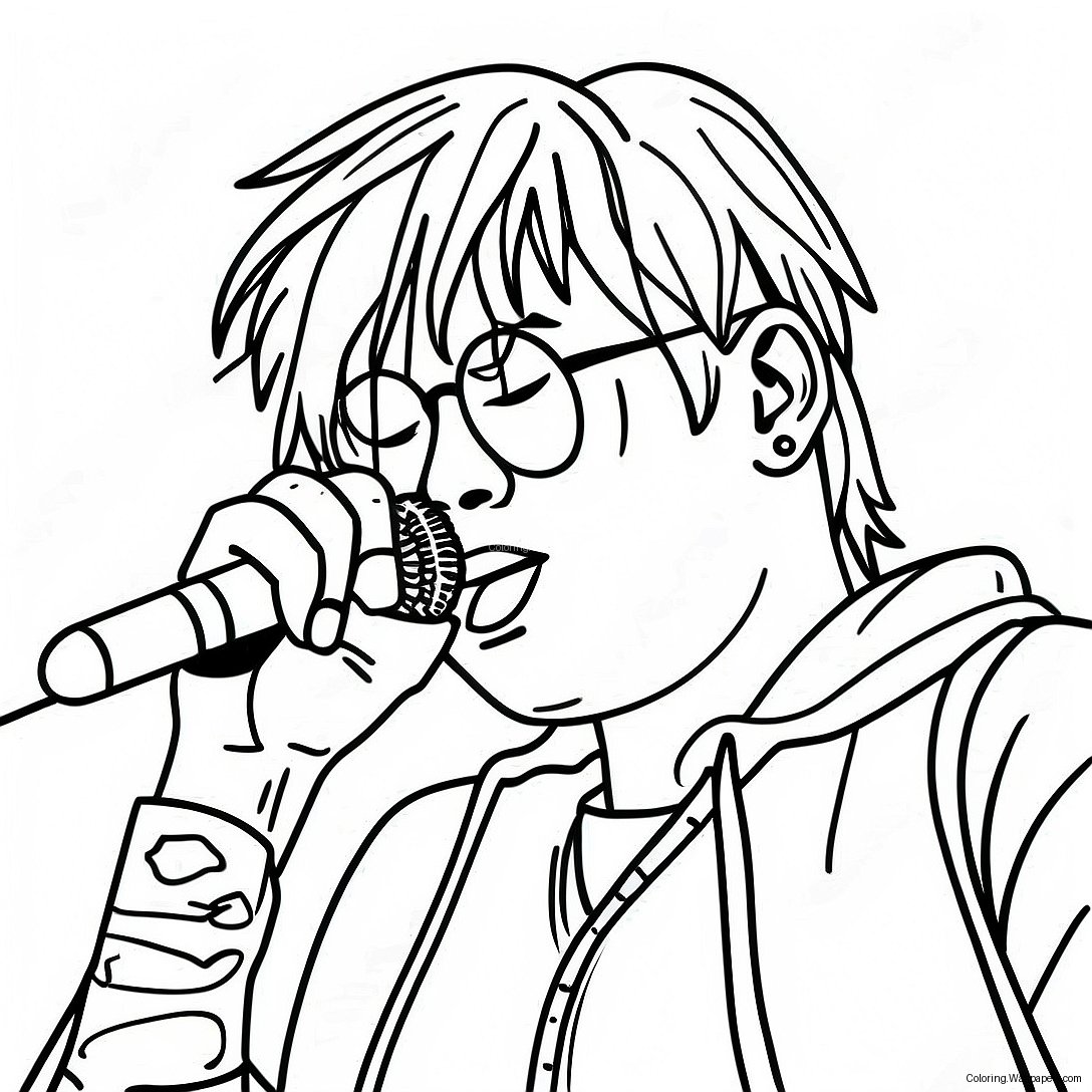 Juice Wrld Performing On Stage Coloring Page 7955