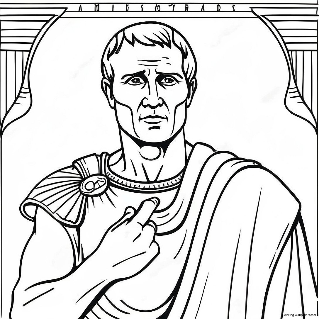 Julius Caesar Historical Figure Coloring Page 54148