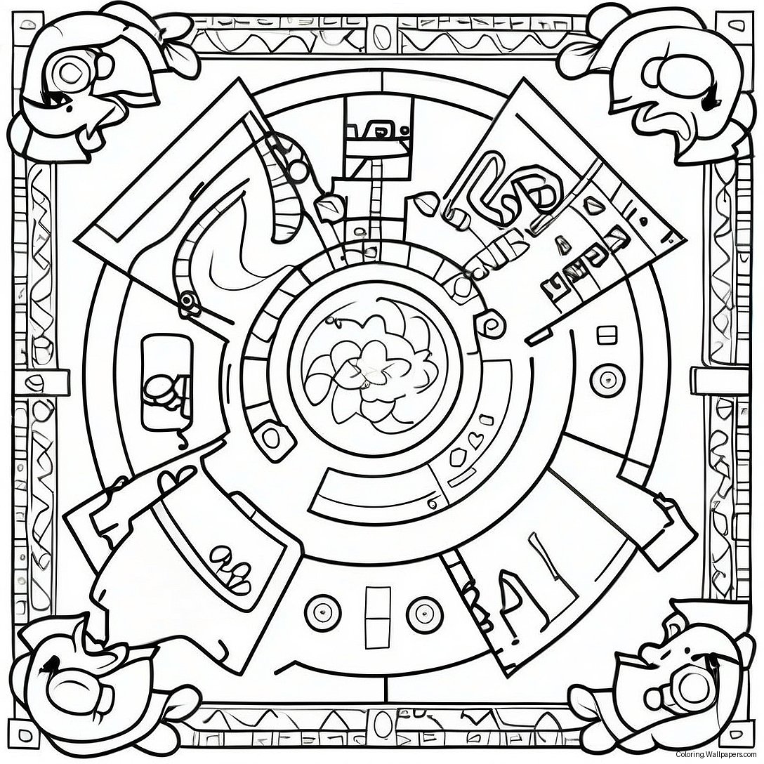 Jumanji Game Board Coloring Page 18292