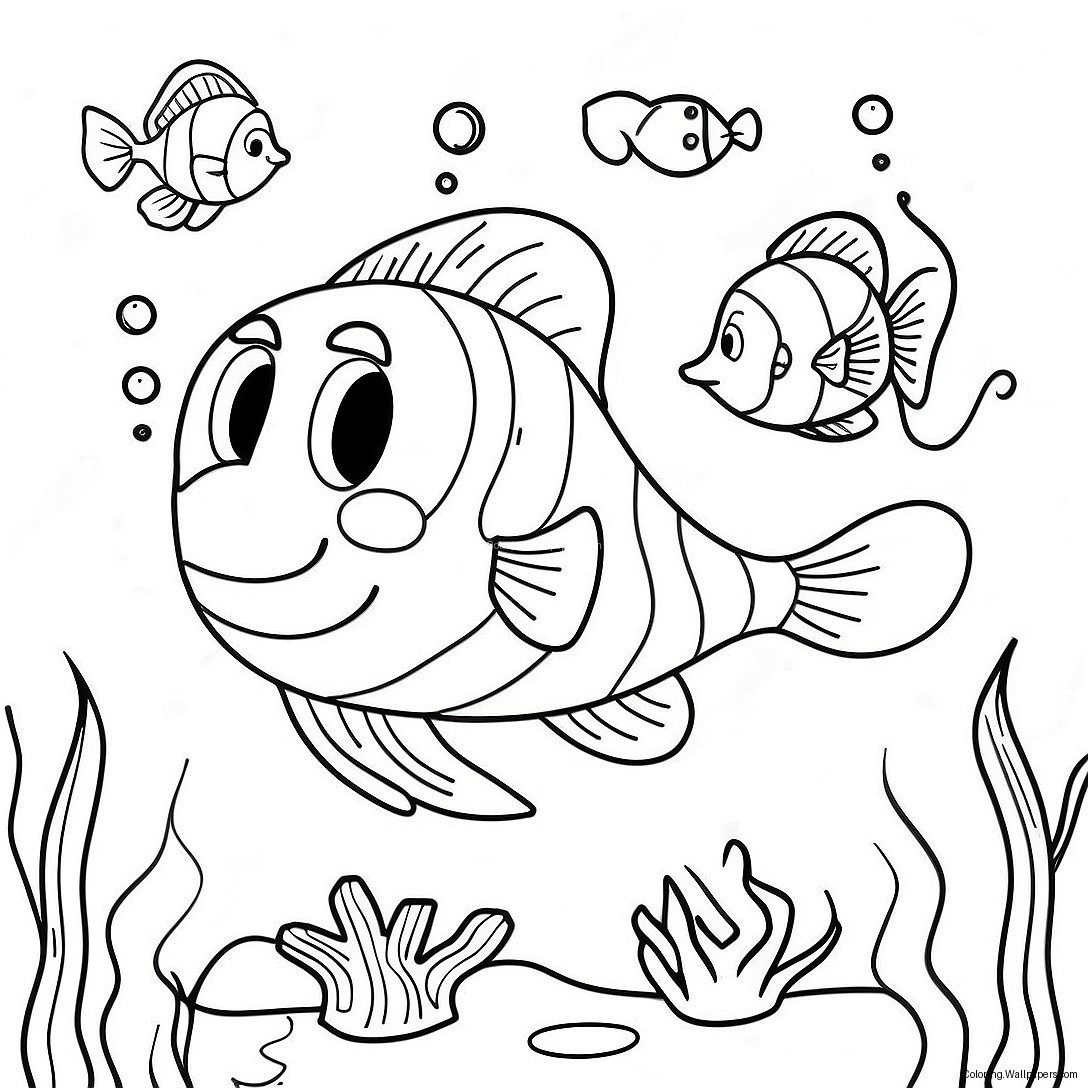 Jumbo Underwater Scene Coloring Page 4902