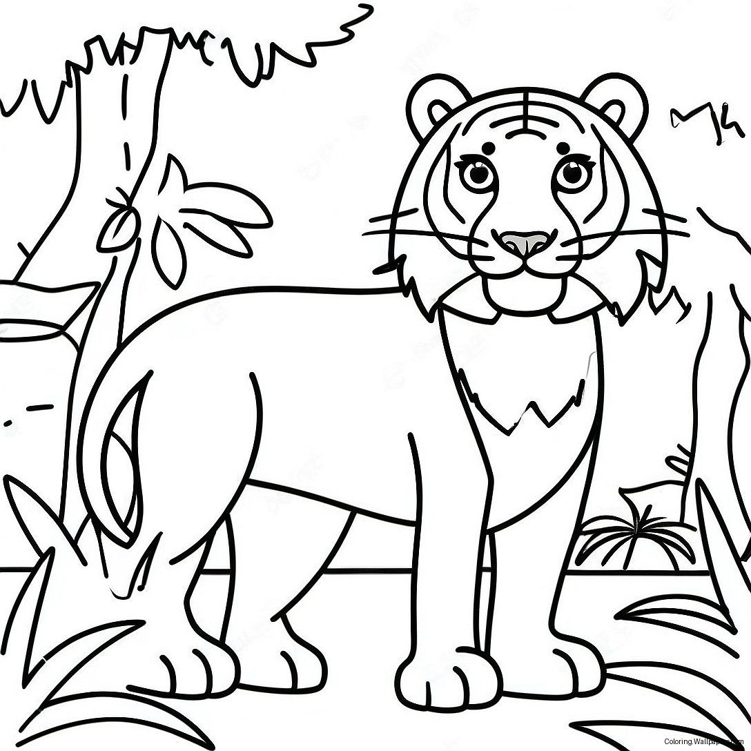 Jungle Animal Coloring Page 55107